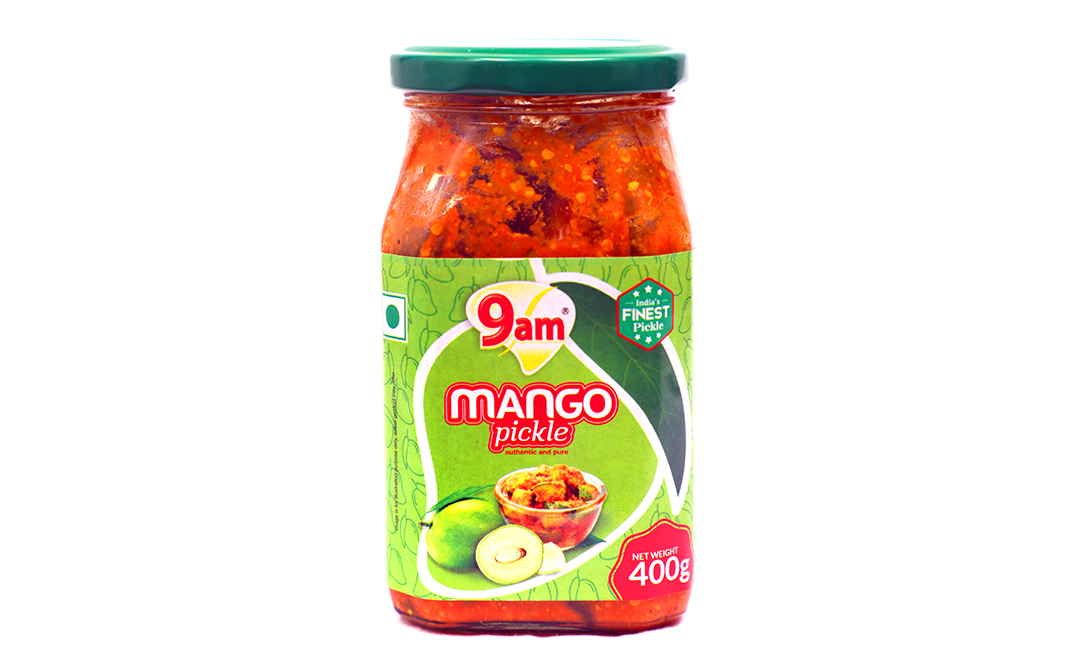 9am Mango Pickle    Glass Jar  400 grams
